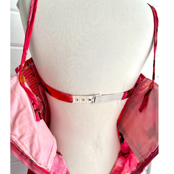 Vintage SUN FASHIONS OF HAWAII Tropical Floral Cocktail Dress - 26" Waist - Picture 7 of 14